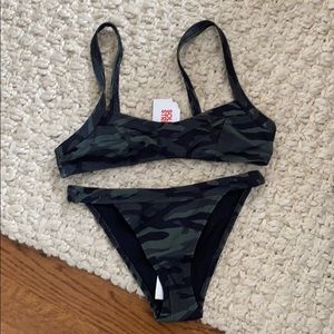 Solid and Stripe two piece bikini